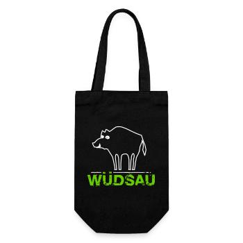 Wüdsau Österreich Dialekt Mundart Geschenk - Geschenkbeutel für Flaschen - Schwarz - Vorne