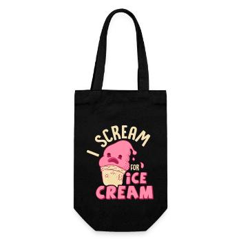 I Scream For Ice Cream Cone Scoop Summer - Geschenkbeutel für Flaschen - Schwarz - Vorne