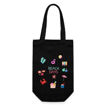 Beach Days - Gift Bag for Bottles - black - Front