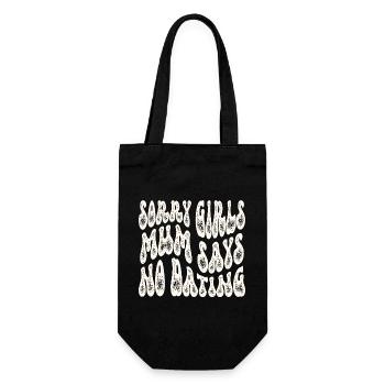 Sorry Girls Mum Sagt KeinDate Babyparty - Geschenkbeutel für Flaschen - Schwarz - Vorne