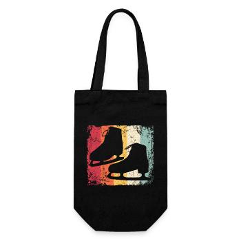 Figure Skating Figure Skating Ice Skating - Gift Bag for Bottles - black - Front