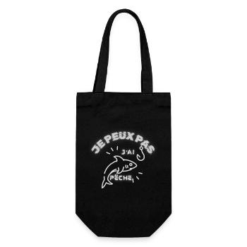 Je peux pas j'ai pêche - Sac à bouteille - noir - Devant