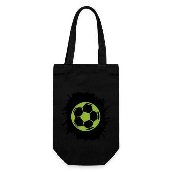 splatter fußball - Geschenkbeutel für Flaschen - Schwarz - Vorne