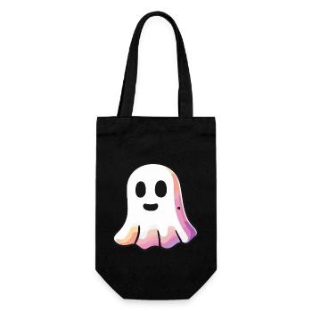 Geist Halloween Niedlich - Geschenkbeutel für Flaschen - Schwarz - Vorne