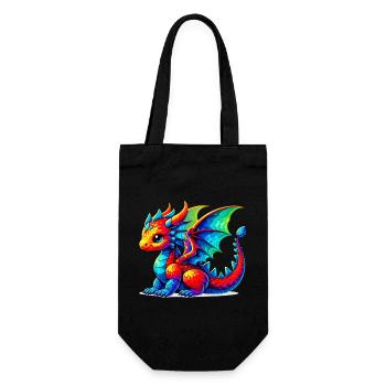 Dragon - Gift Bag for Bottles - black - Front