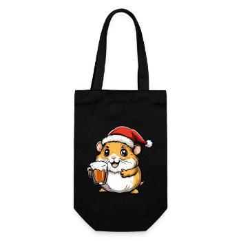 Bière de Noël Hamster - Sac à bouteille - noir - Devant