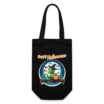 Wizard Gecko - Halloween - Gift Bag for Bottles - black - Front