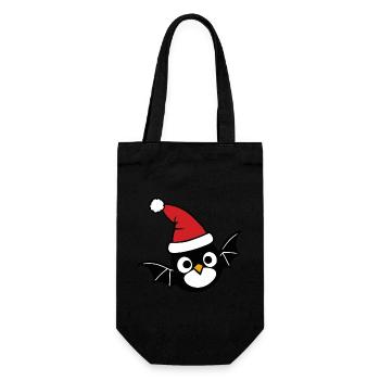 Bat Christmas - Gift Bag for Bottles - black - Front