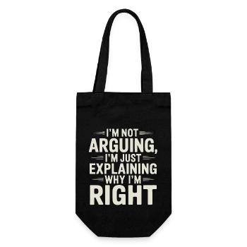 I'm always right - Gift Bag for Bottles - black - Front