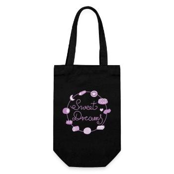 Sweet Dreams  - Geschenkbeutel für Flaschen - Schwarz - Vorne