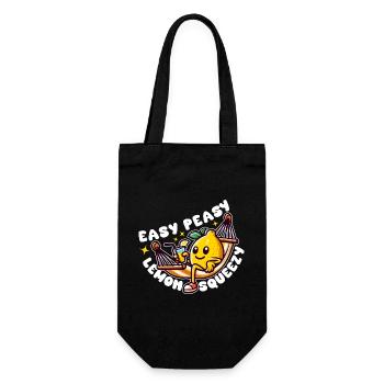 EASY PEASY LEMON SQUEEZY - Gift Bag for Bottles - black - Front