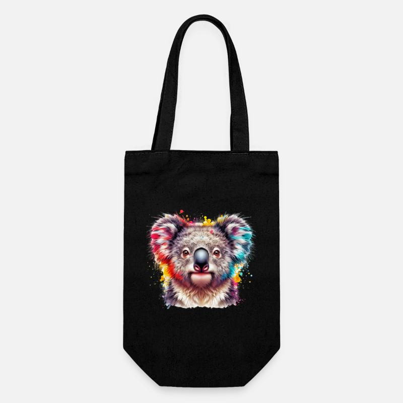 Koala - Geschenkbeutel für Flaschen - Schwarz