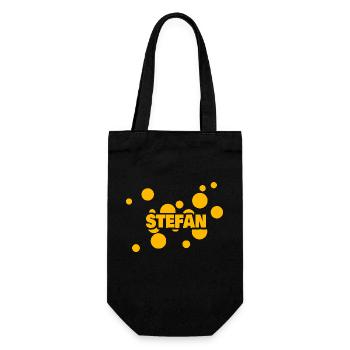 Geschenk für Stefan - Geschenkbeutel für Flaschen - Schwarz - Vorne