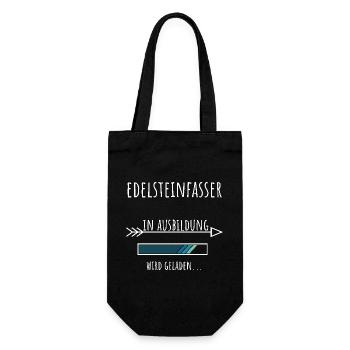 Edelsteinfasser Ausbildung Beruf Geschenk - Geschenkbeutel für Flaschen - Schwarz - Vorne