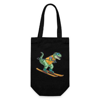 Tyrannosaurus Skier Sports d’hiver - Sac à bouteille - noir - Devant