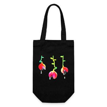 Ravenous plant - Gift Bag for Bottles - black - Front