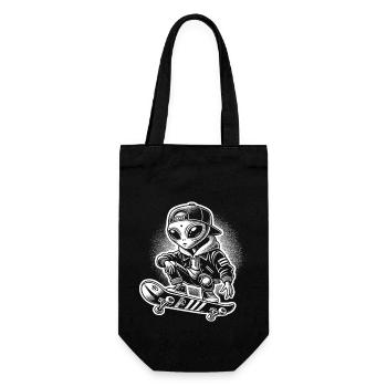 Skateboard - Gift Bag for Bottles - black - Front