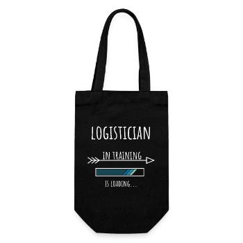 Logistician in Training Profession Gift - Gift Bag for Bottles - black - Front