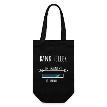 Bank Plate in Education Profession Gift - Gift Bag for Bottles - black - Front