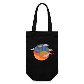 Good Vibrations - Gift Idea - Good Mood - Gift Bag for Bottles - black - Front