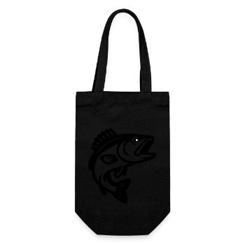 Fish Silhouette - Gift Bag for Bottles - black - Front