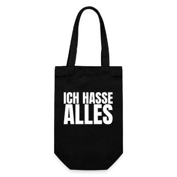 ICH HASSE ALLES - Geschenkbeutel für Flaschen - Schwarz - Vorne