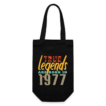 Les vrais légendes sont nés en 1977. Année 2025. - Sac à bouteille - noir - Devant