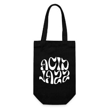 Logo fluide et psychédélique Acid Jazz - Sac à bouteille - noir - Devant