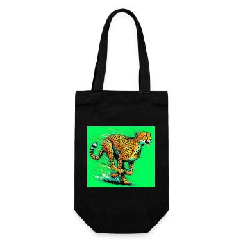 cheetah - Gift Bag for Bottles - black - Front