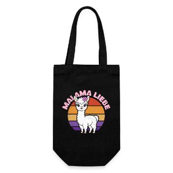Soon to be Mom MALAMA LOVE Retro Funny - Gift Bag for Bottles - black - Front