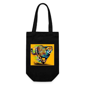 cheetah - Gift Bag for Bottles - black - Front