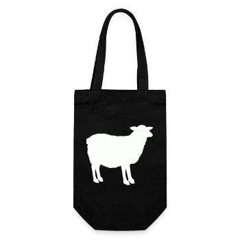 Sheep Silhouette - Gift Bag for Bottles - black - Front