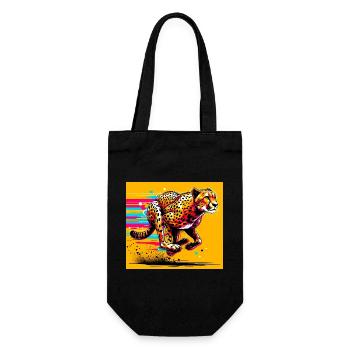 cheetah - Gift Bag for Bottles - black - Front