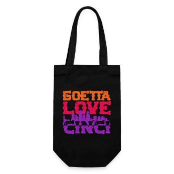 Goetta Love Cinci Wurst - Geschenkbeutel für Flaschen - Schwarz - Vorne