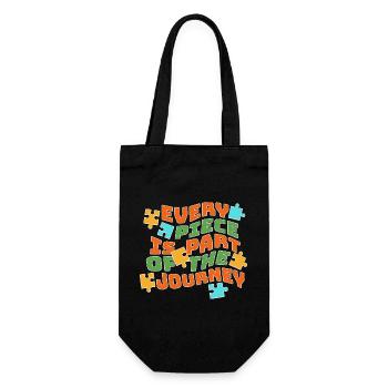 Autism Team: Strong Together - Gift Bag for Bottles - black - Front