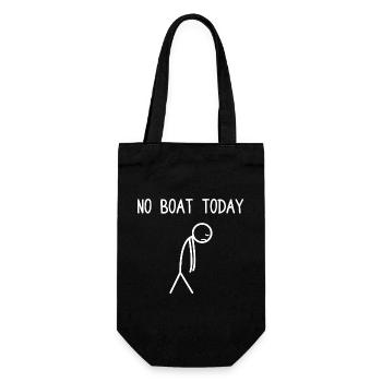 No boat today Sailor Sailing Captain - Gift Bag for Bottles - black - Front