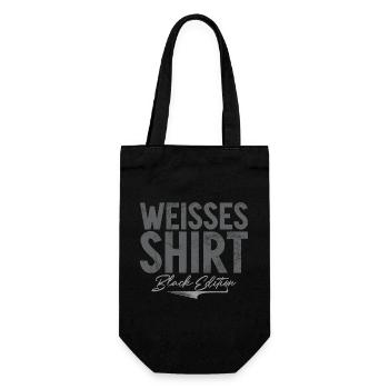 White Shirt Black Edition Funny Saying - Gift Bag for Bottles - black - Front