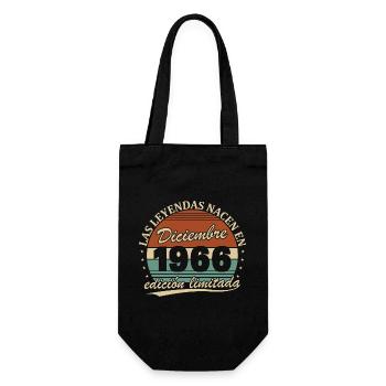 December 1966 Retro Vintage Anniversary - Gift Bag for Bottles - black - Front