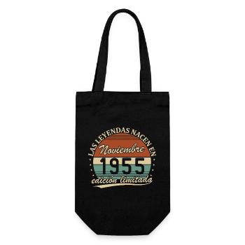 Novembre 1955 Vintage Rétro Anniversaire - Sac à bouteille - noir - Devant