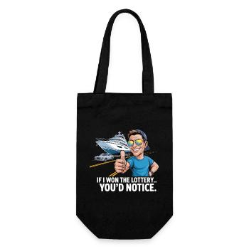 Funny If I Won The Lottery You'd Notice Yacht boat - Gift Bag for Bottles - black - Front