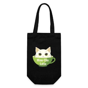 Meow-Cha Latte - Gift Bag for Bottles - black - Front