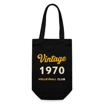 Millésime 1970 – Club de volley-ball Rétro Année de naissance - Sac à bouteille - noir - Devant