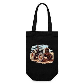 Tractor - Gift Bag for Bottles - black - Front