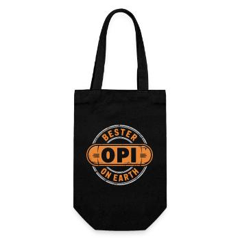 Bester Opi - Geschenkbeutel für Flaschen - Schwarz - Vorne