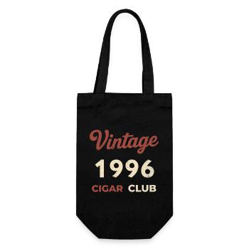 Vintage 1996 Cigar Club Retro Geburtsjahr Geschenk - Geschenkbeutel für Flaschen - Schwarz - Vorne