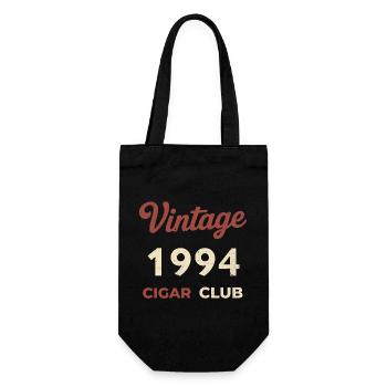 Vintage 1994 Cigar Club Retro Geburtsjahr Geschenk - Geschenkbeutel für Flaschen - Schwarz - Vorne