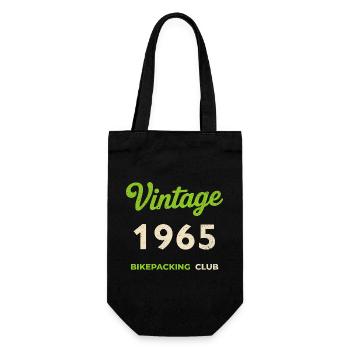 Vintage 1965 – Bikepacking Club Retro Birth Year - Gift Bag for Bottles - black - Front