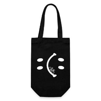 Bicycle - Be Happy you decide - Gift Bag for Bottles - black - Front