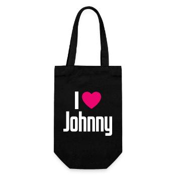 J’aime Johnny Coeur rose J’aime Johnny - Sac à bouteille - noir - Devant