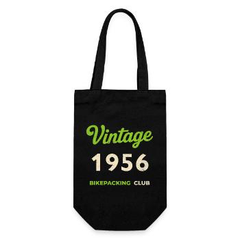 Vintage 1956 – Bikepacking Club Retro Birth Year - Gift Bag for Bottles - black - Front